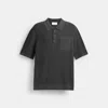 Coach Knit Polo In Black