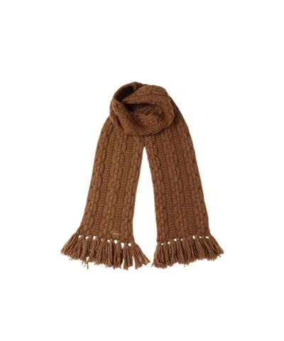 Coach Knitted Scarf In Brown