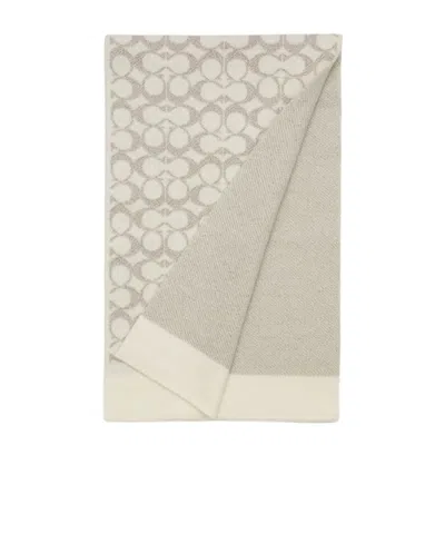 Coach Knitted Scarf In Nude