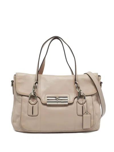 Pre-owned Coach Kristin Leather Satchel Bag In Pink