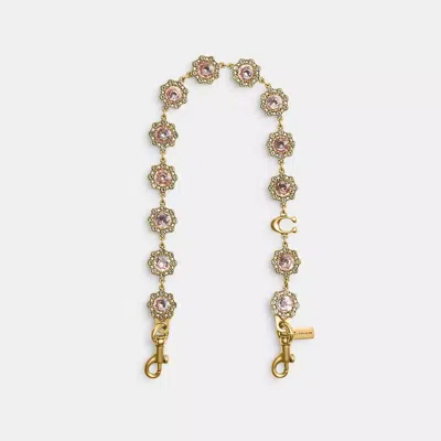 Coach Kurze, Mit Schmucksteinen Besetzte Kette In Pink