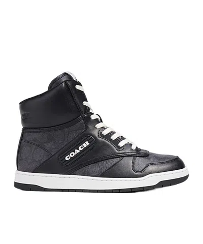 Coach Lace-up High-top Sneakers In Black