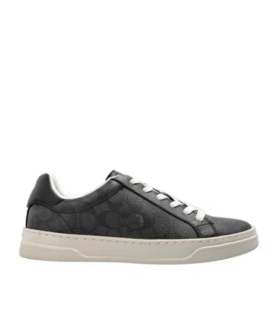 Coach Lace-up Low-cut Casual Shoes In Black