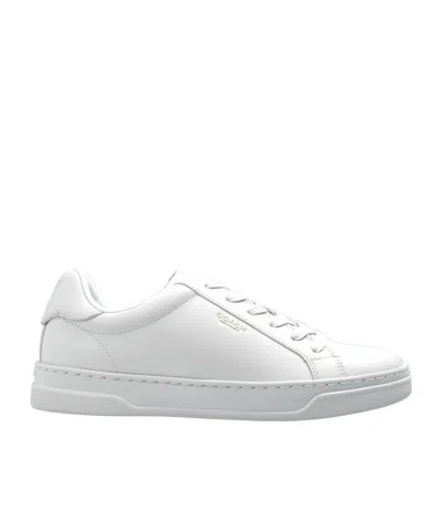 Coach Lace-up Low-cut Casual Shoes In White