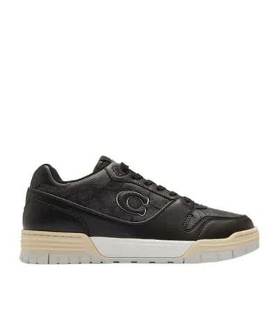 Coach Lace Up Sneakers In Black