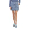 Coach Ladies Blue Cotton Denim Mini Skirt In Blue