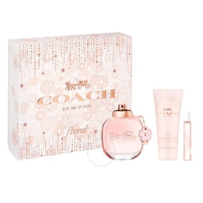Coach Ladies Floral Gift Set Fragrances 3386460138888 In Pineapple / Pink / Rose
