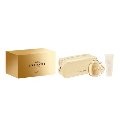 Coach Ladies Gold Gift Set Fragrances 3386460170291 In Transparent