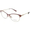 Coach Ladies Gold Tone Rectangular Eyeglass Frames  0hc5111