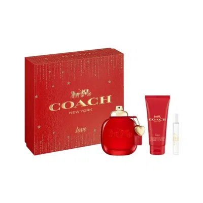 Coach Ladies Love Gift Set Fragrances 3386460141956 In Red