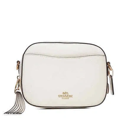 Pre-owned Coach Ladies Pebbled Leather Camera Bag 29411 Lichk In White