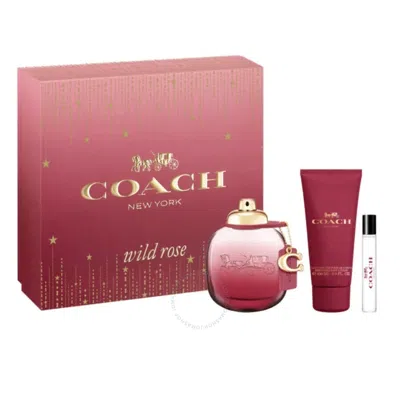 Coach Ladies Wild Rose Gift Set Fragrances 3386460138970 In Red   / Rose