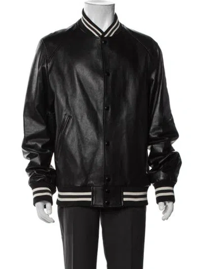 Pre-owned Coach Lamb Leather Bomber Jacket In Brown