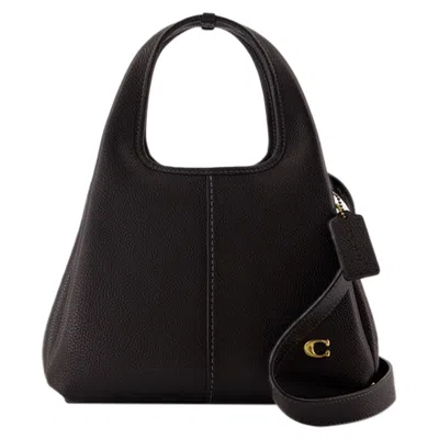 Coach Polished Pebble Leather Lana Shoulder Ba In Black