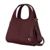 Coach Lana 23 Pebbled Leather Top Handle Bag In Burgundy