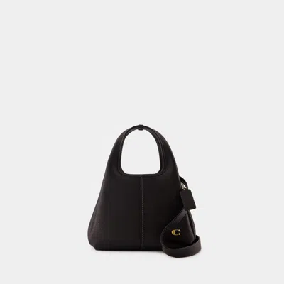 Coach Polished Pebble Leather Lana Shoulder Ba In Black