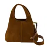 Coach Suede Tote Bag Detachable Strap In Brown
