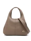 Coach Lana Pebbled-leather Tote Bag In Gray
