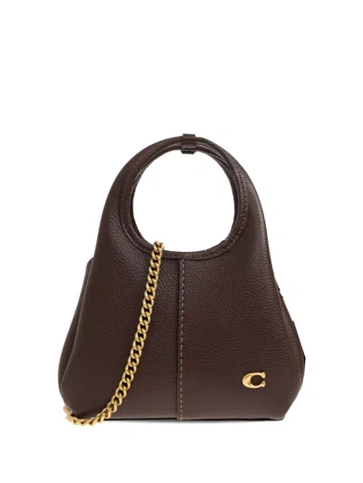 Coach Lana Leather Tote Bag In Black