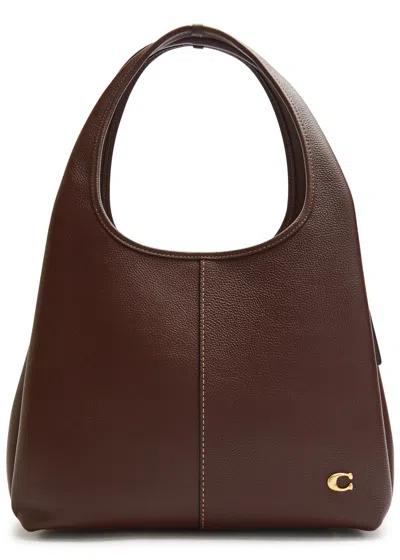 Coach Lana Pebbled Leather Shoulder Bag In Brown