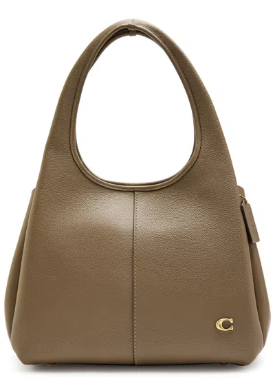 Coach Lana Pebbled Leather Shoulder Bag In Brown