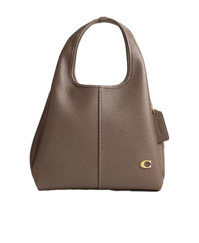Coach Lana Pebbled-leather Tote Bag In Brown