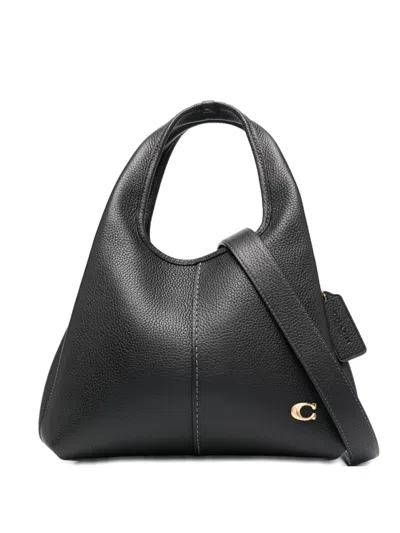 Coach Lane Grained Leather Shoulder Bag In Black