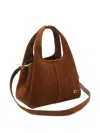 Coach Lana Suede Shoulder Bag In Brown