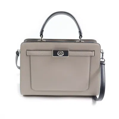 Coach Lane Carryall Leather 2way Handbag In Sand