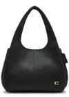 Coach Lane Grained Leather Shoulder Bag In Black