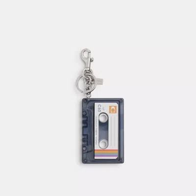 Coach Large Cassette Bag Charm In Black