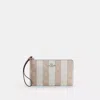 Coach Large Corner Zip Wristlet In Signature Canvas