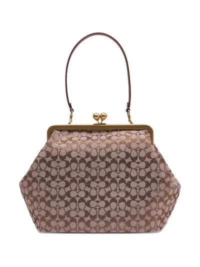 COACH LARGE KISSLOCK CLUTCH BAG
