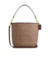 Coach City Large Bucket Bag In Signature Canvas In Brown