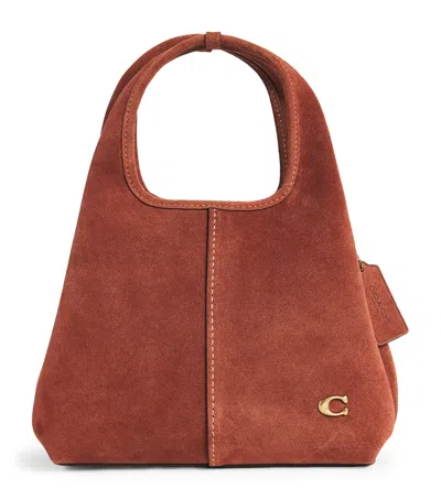 Coach Large Suede Lana 23 Top-handle Bag In Brown