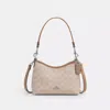 Coach Laurel Small Shoulder Bag In Signature Canvas In Sand