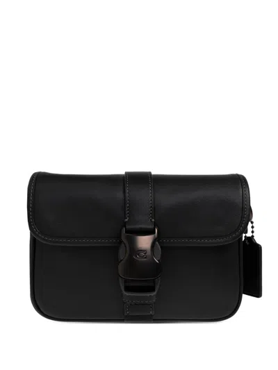 Coach League Buckle-fastening Shoulder Bag In Black