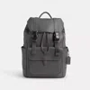 Coach League Flap Backpack In Charcoal