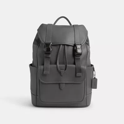 Coach League Flap Backpack In Gray