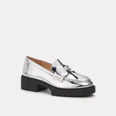 COACH LEAH LOAFER IN METALLIC