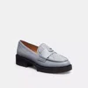 Coach Leah Loafer With Quilting In Grey