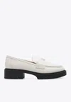 Coach Women's Leah Leather Lug-sole Loafers In Chalk