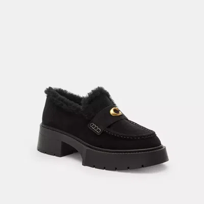 Coach Leah Platform Loafer In Black