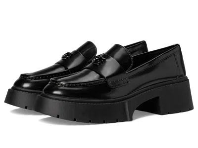 Coach Leah Platform Loafers In Black