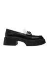 Coach Leah Thick Soled Loafers In Black