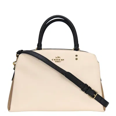 Coach Leather 2way Shoulder Bag In Neutral