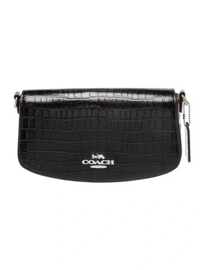 Pre-owned Coach Leather Andrea In Black