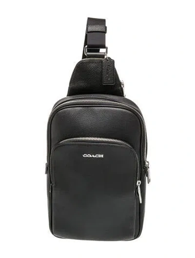 Pre-owned Coach Leather Backpack 2023 In Black