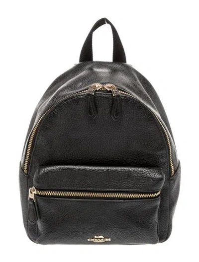 Pre-owned Coach Leather Backpack In Black
