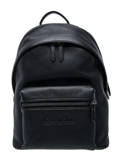 Pre-owned Coach Leather Backpack In Black